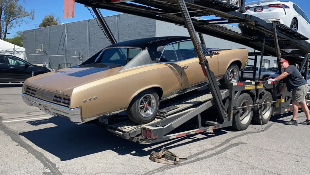 Open car shipping in West Virginia mountains